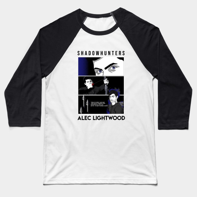 Alec Lightwood Baseball T-Shirt by Ddalyrincon